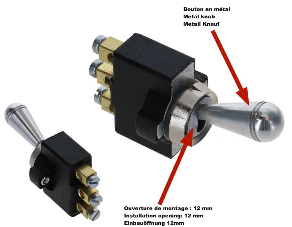 Renault - Tuimelschakelaar met gepolijste kop