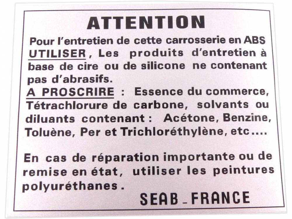 Citroen-2CV - Carrosseriesticker, 4 talen, voor Mehari 4x4