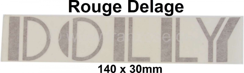 Citroen-2CV - Dolly embleemsticker (ventilatorkap). Kleur: rouge delage (donkerrood). Geschikt voor Citr