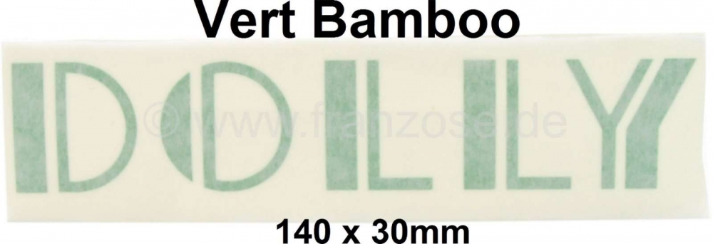 Citroen-2CV - Dolly embleemsticker (ventilatorkap). Kleur: vert bamboo (grasgroen). Geschikt voor Citroe