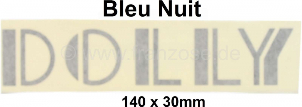 Renault - Dolly embleemsticker (waaierflap). Kleur: bleu nuit (donkerblauw). Geschikt voor Citroen 2
