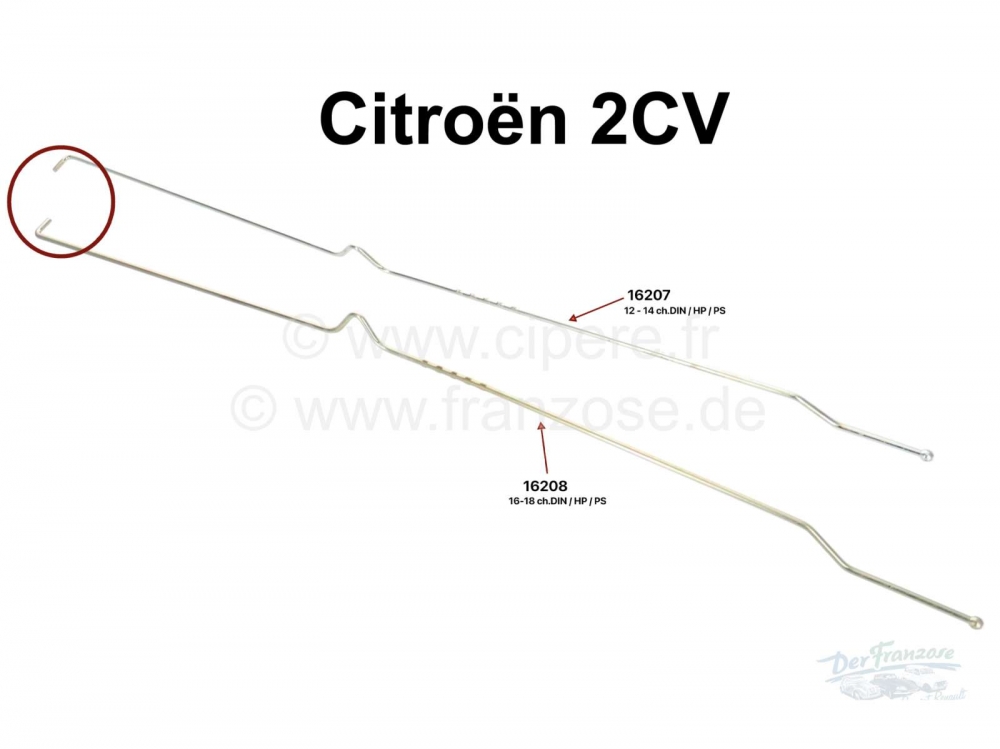 Citroen-2CV - Gasklep voor Citroen 2CV, eerste versie 12-14pk