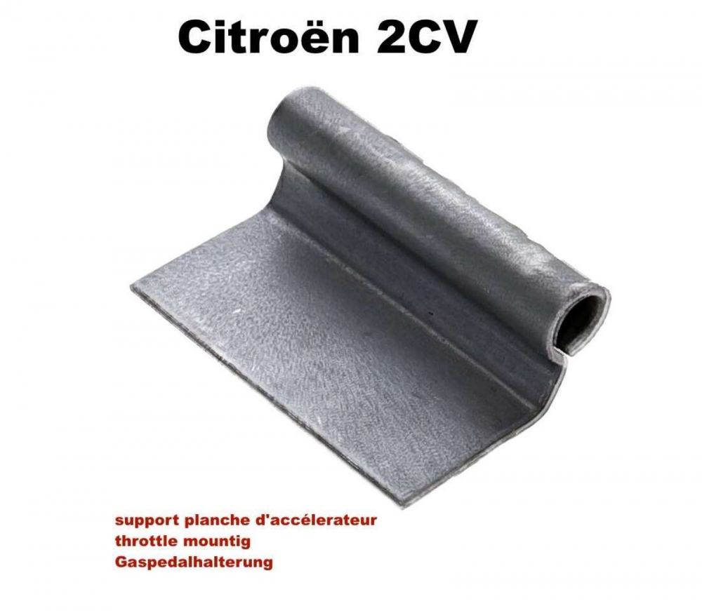 Citroen-2CV - Onderste steunplaat gaspedaal (beugel). Voor Citroen 2CV met rechtopstaand gaspedaal. (Gas