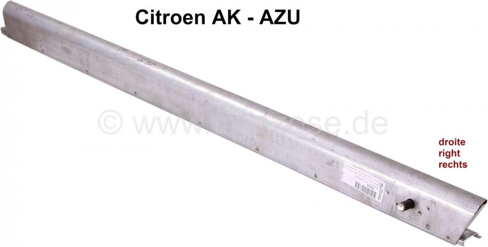 Citroen-2CV - AK400, rechter dorpel voor Citroen AK400, eenvoudige reproductie, totale lengte 100cm.