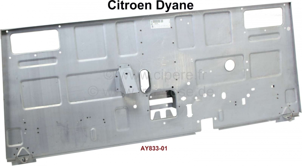 Citroen-2CV - Dyane, schutbord voor Citroën Dyane. De heteluchtsproeiers moeten worden overgenomen van 