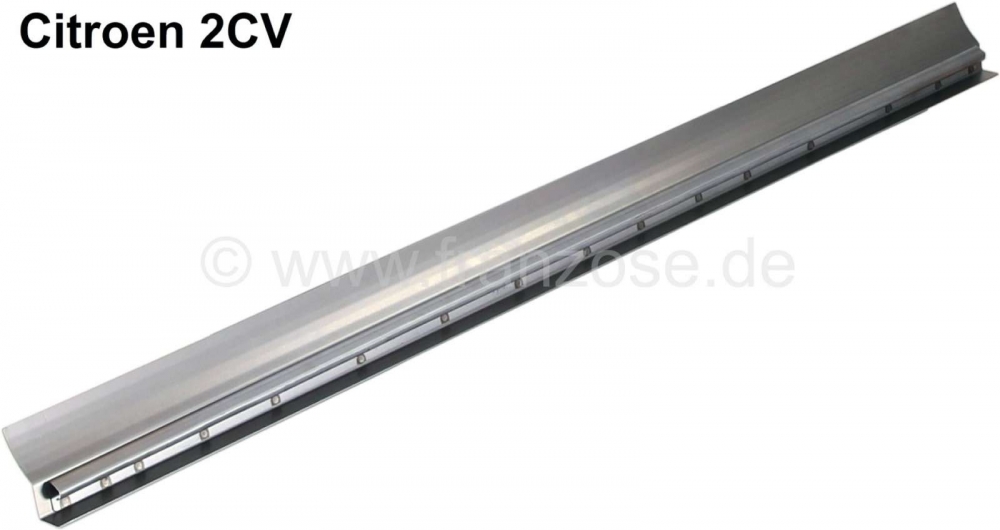 Citroen-DS-11CV-HY - 2CV, motorkapscharnierstrip, met reparatieplaat tot aan de ventilatorklep. Voor Citroen 2C