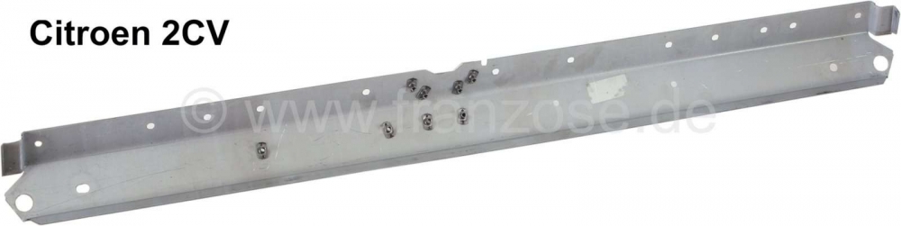 Citroen-2CV - 2CV, verbindingsplaat voor bovenste schutbord, voor Citroen 2CV. De plaat is de onderste (