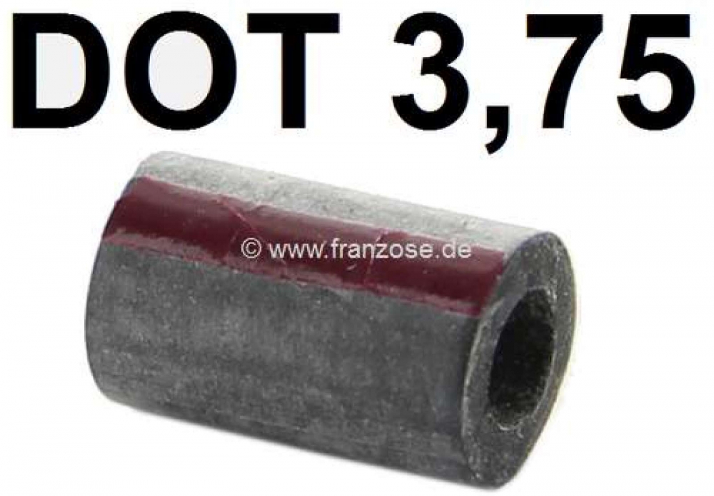 Citroen-2CV - Remleidingdichting + afdichting hydraulische leiding (tule) rood. Voor DOT remvloeistof + 