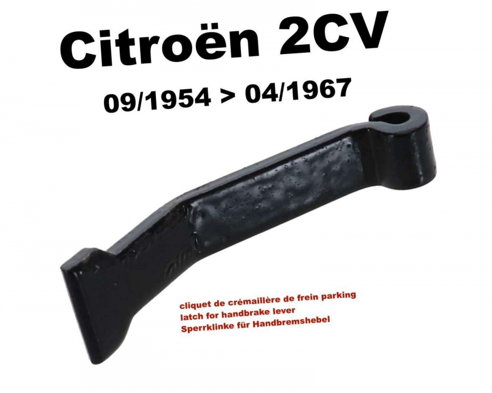Citroen-DS-11CV-HY - Handrem pal, voor de trekstang. Geschikt voor Citroen 2CV, vanaf bouwjaar 09/1954 tot 04/1