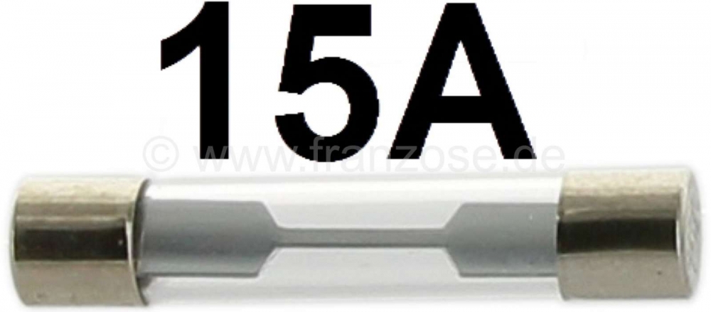 Renault - Zekering (glaszekering) 15 of 16 A. 6,3 x 32 mm