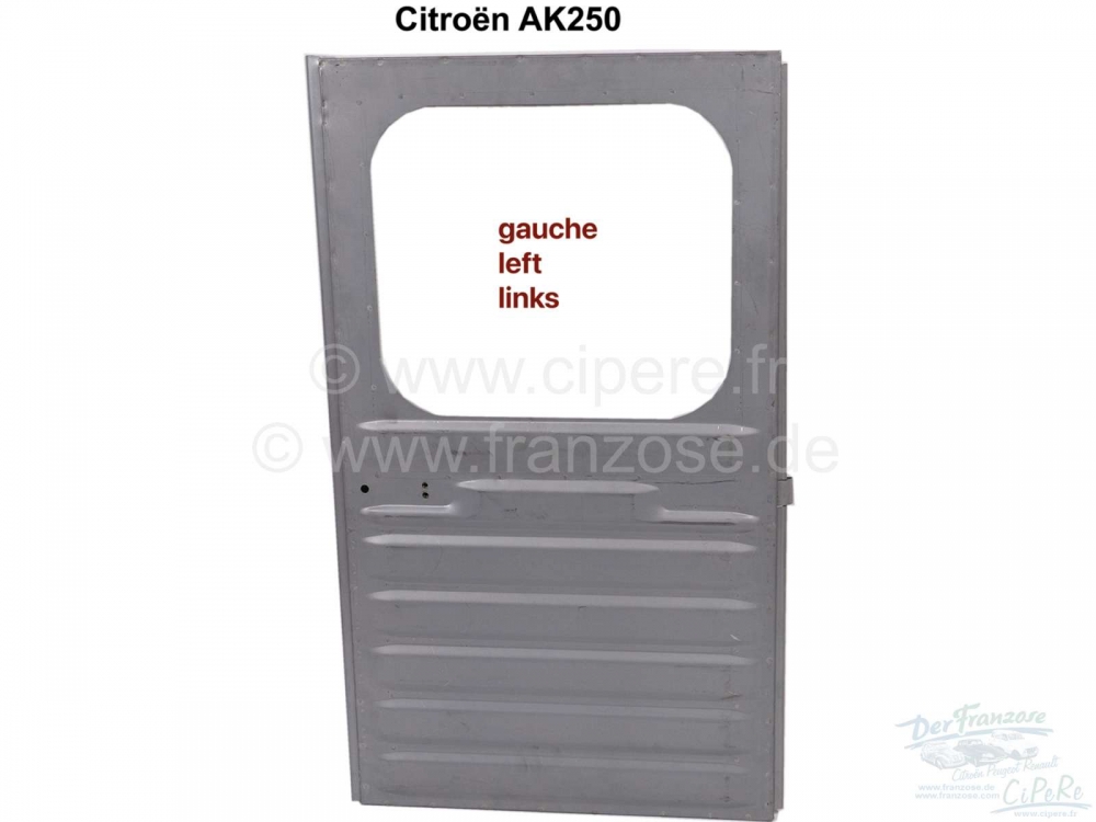 Citroen-2CV - AK250, achterdeur links, groot, hoekig raam (brede groef). Reproductie. Geschikt voor Citr