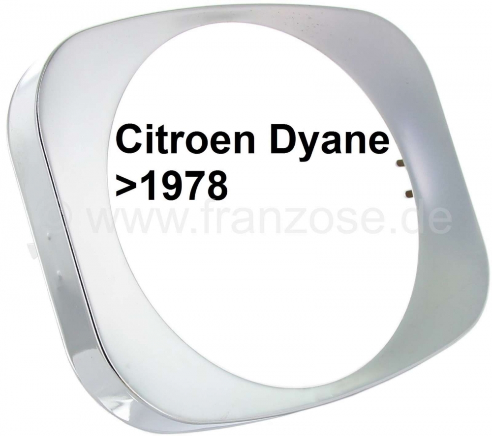 Citroen-2CV - Dyane/Mehari, koplamp chroom ring, geschikt voor Citroen Dyane, tot bouwjaar 1978! Citroë