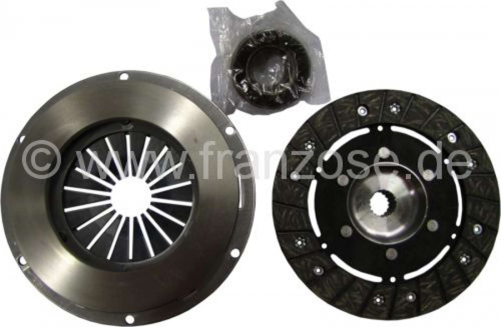 Citroen-2CV - Complete koppeling voor Citroen 2CV6+4, van 1970 tot 1982, ombouw van drukplaat met drie v