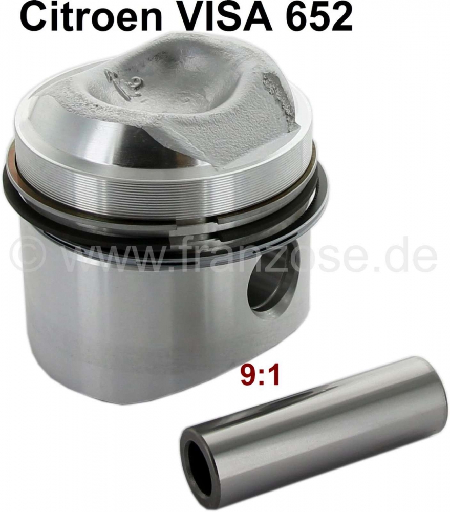 Sonstige-Citroen - Zuiger, alleen voor Citroen VISA 652. (2 cilinder boxer). Per stuk. Compressieverhouding 9