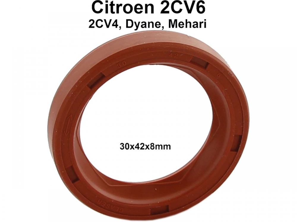 Citroen-2CV - Voorste krukaskeerring voor Citroen 2CV + Visa 652, geschikt voor alle motoren. Afmeting: 