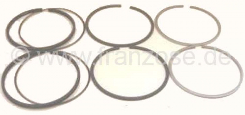 Citroen-2CV - Zuigerveren voor Citroen 2CV4, boring 66mm. (1 set voor 2 zuigers). Reproductie. Afmetinge