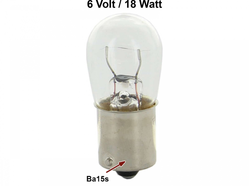 Renault - Gloeilamp 6 Volt, 18 Watt. Ba15s