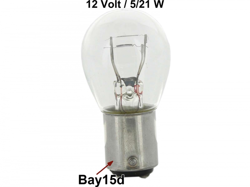 Renault - Gloeilamp 12 Volt, 5/21 Watt. Bay15d, lamp met dubbele gloeidraad