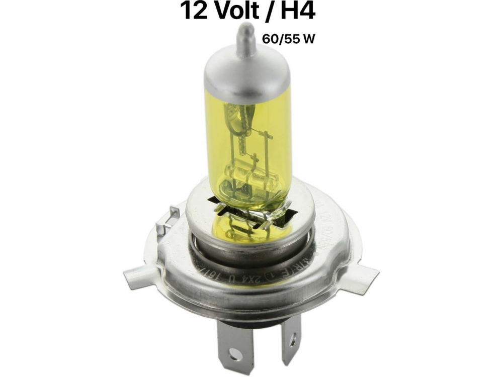 Renault - Gloeilamp 12 Volt, H4, 55/60 Watt, in geel!!! Niet toegestaan in het kader van de StVO. De