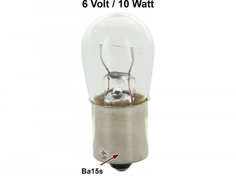 Renault - Lamp 6 Volt, 10 Watt. Lampvoet BA15S