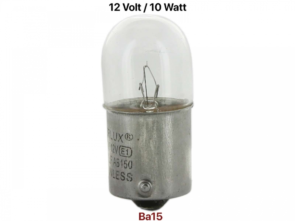 Alle - Lamp 12 Volt, 10 Watt. Lampvoet type Ba 15, alternatief voor achterlicht, schijnt feller e