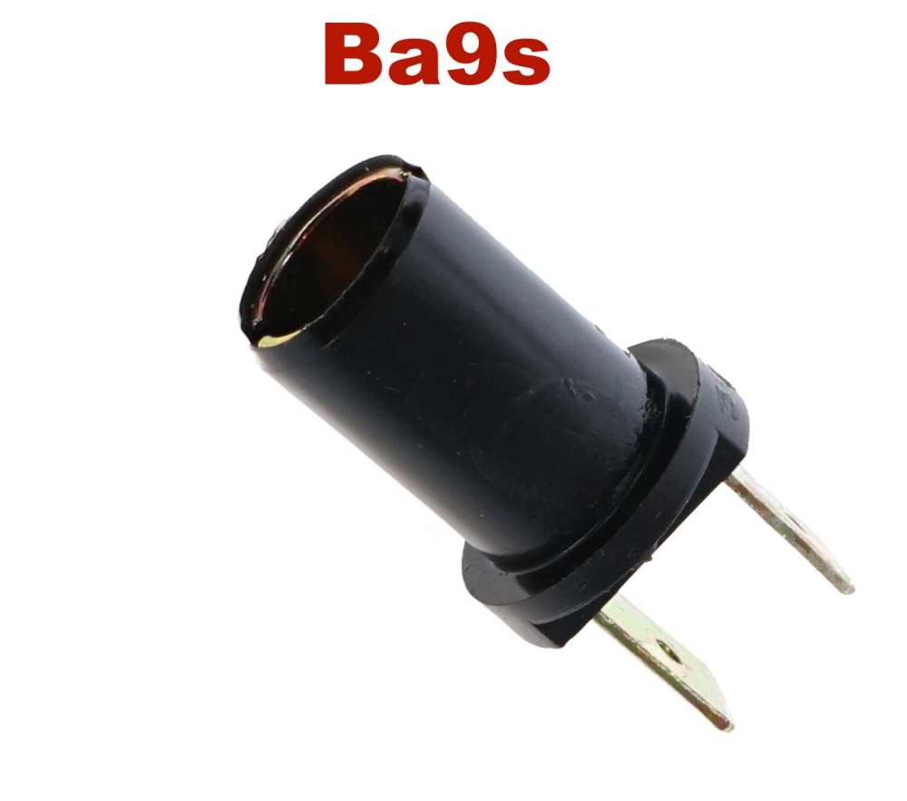 Alle - Lampvoet (9,8 mm diameter) voor snelheidsmeterverlichting, Ba9s lampvoet. De lampvoet kan 