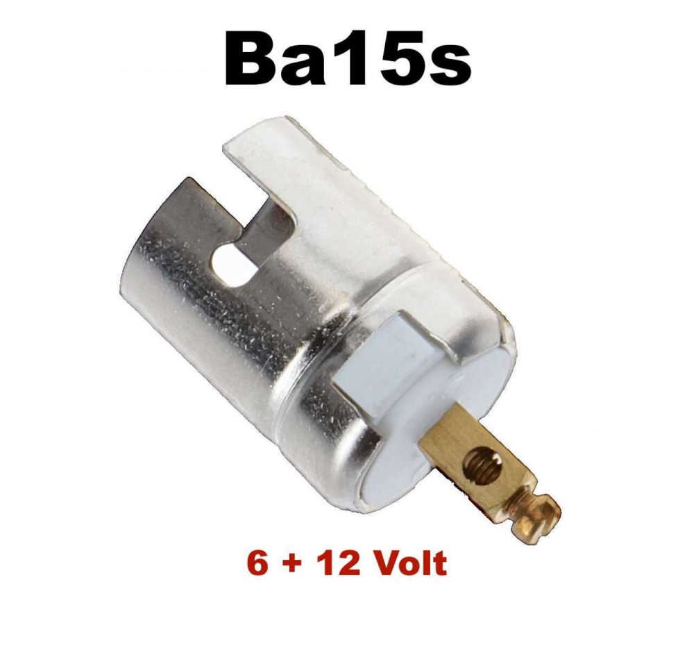 Renault - Lampvoet Ba15s, 6 + 12 volt, éénpolig