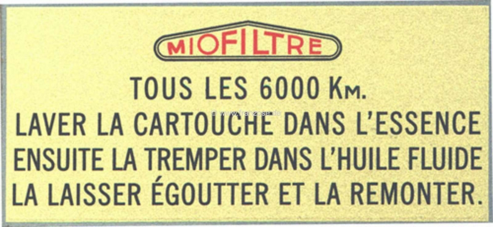 Citroen-2CV - Luchtfilter sticker 