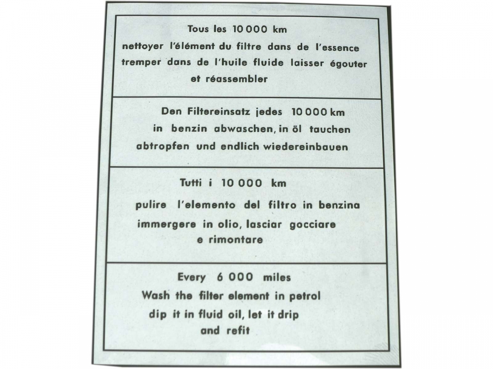 Citroen-2CV - Transparante luchtfiltersticker, voor Citroen AMI.