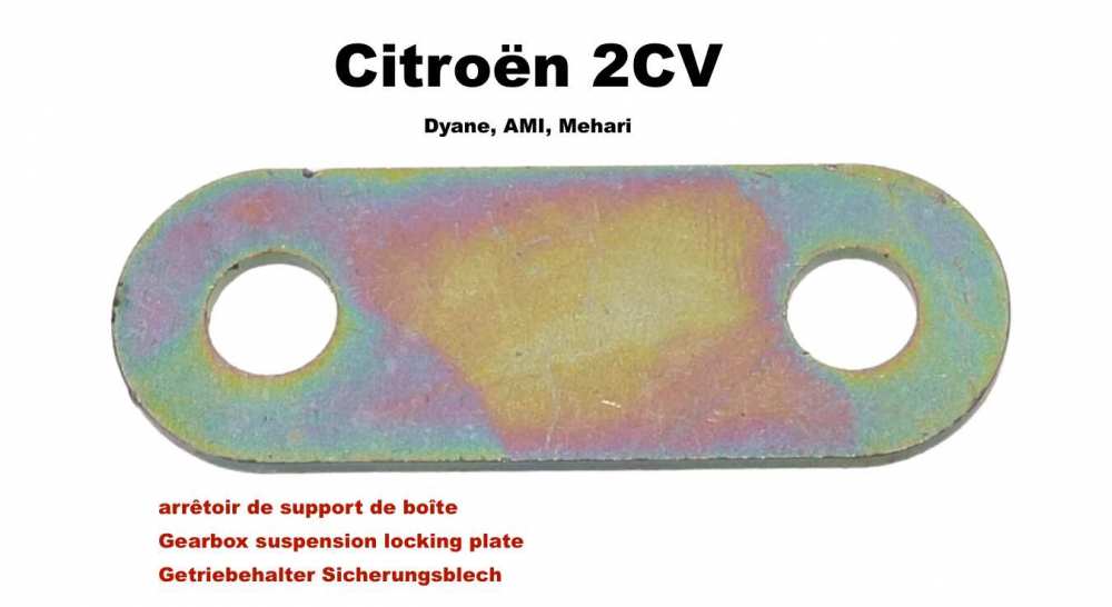 Citroen-2CV - Borgplaat voor transmissiebevestiging (voor de schroeven), geschikt voor Citroen 2CV. (Sch