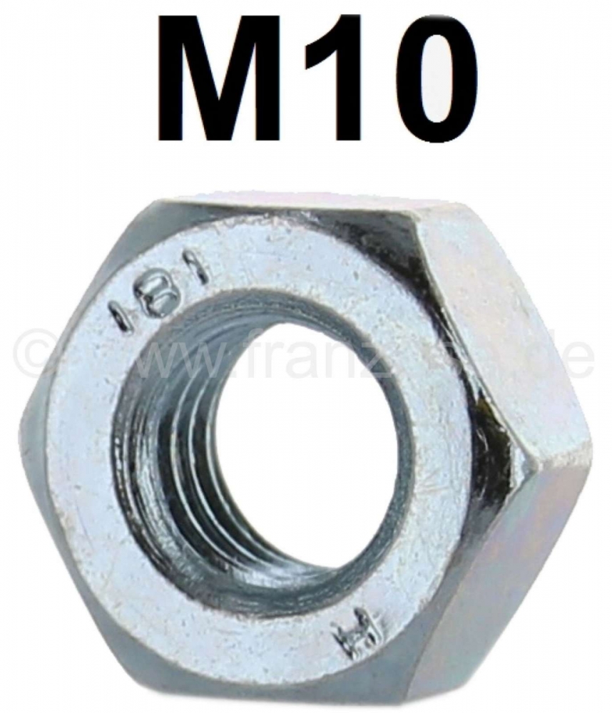 Citroen-2CV - Boutverbinding tussen motor en versnellingsbak: M10 moer, voor de tapbout voor het verbind