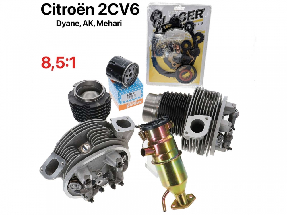 Citroen-2CV - Motorreparatieset (alleen nieuwe onderdelen). Geschikt voor Citroen 2CV6, Dyane6, Mehari. 