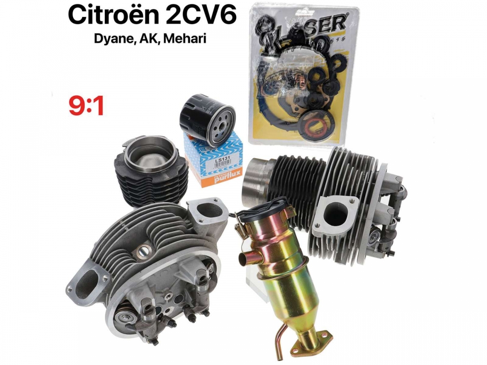 Citroen-2CV - Motorreparatieset (alleen nieuwe onderdelen). Geschikt voor Citroen 2CV6, Dyane6, Mehari. 