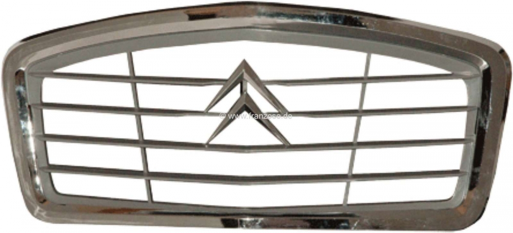 Renault - 2CV, kunststof radiatorrooster (replica), kleur grijs, met verchroomde rand. Geschikt voor