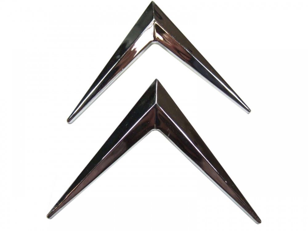 Peugeot - 2CV, radiateurrooster, Citroën hoek, verchroomd. Ter vervanging van kunststof radiatorroo