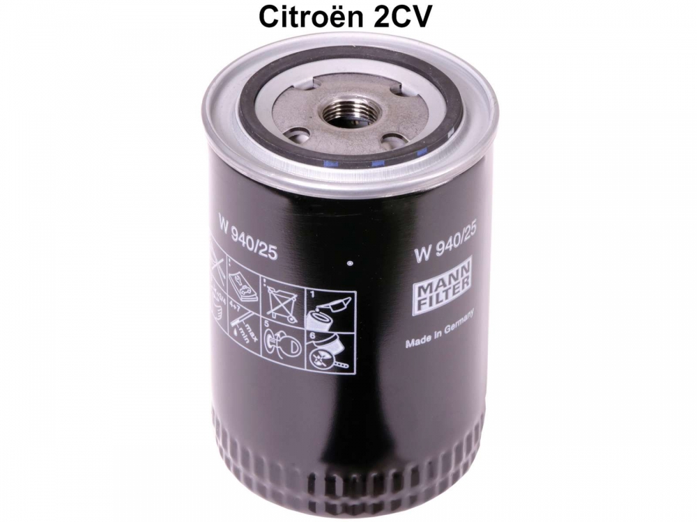 Citroen-2CV - Groot oliefilter, voor 2CV oliefilteradapter. (Voor artikel 10006 = zomerpatroon).