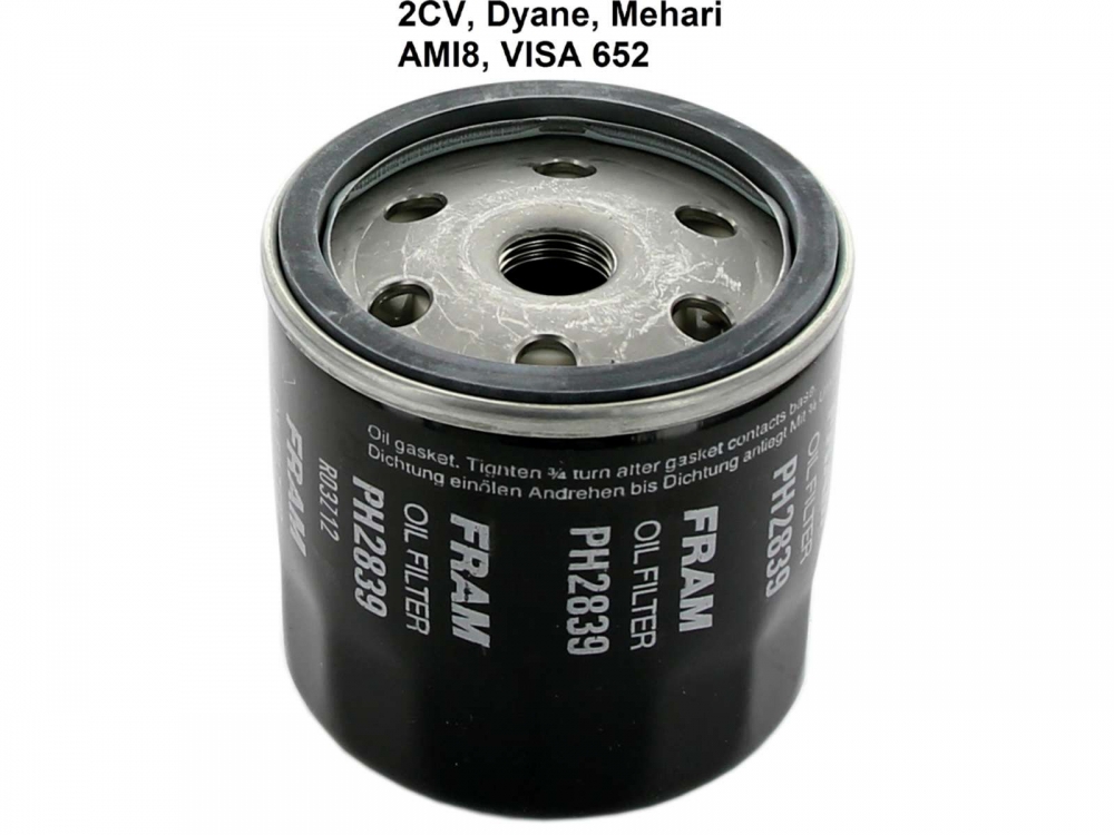 Citroen-2CV - Oliefilter voor Citroen 2CV. Reproductie. Geschikt voor Citroen 2CV + Visa 652, vanaf bouw