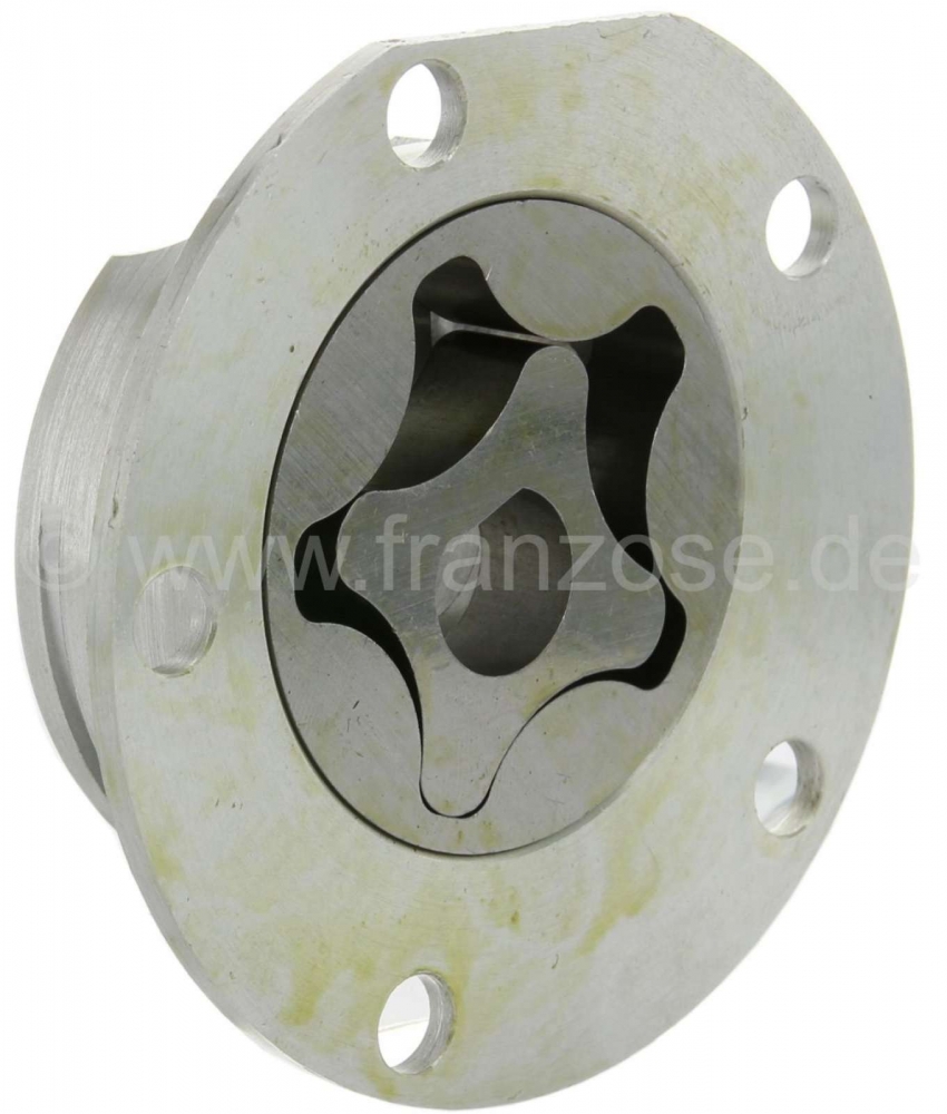 Citroen-2CV - Oliepomp voor 2CV6, incl. aluminium behuizing. Reproductie. Het pompwiel is 10,5 mm dik. V