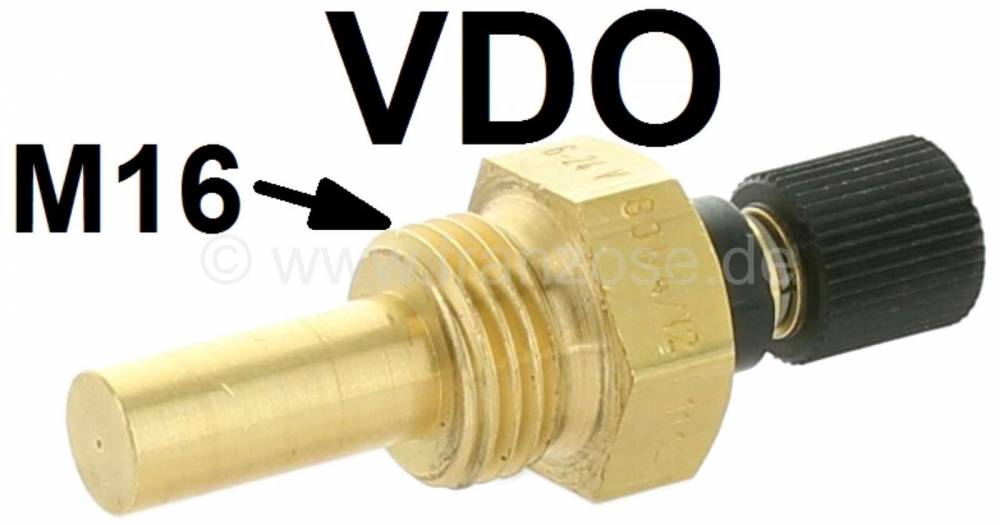 Citroen-2CV - Olietemperatuur: sensor voor een extra olietemperatuurdisplay (VDO). De sensor wordt gemon