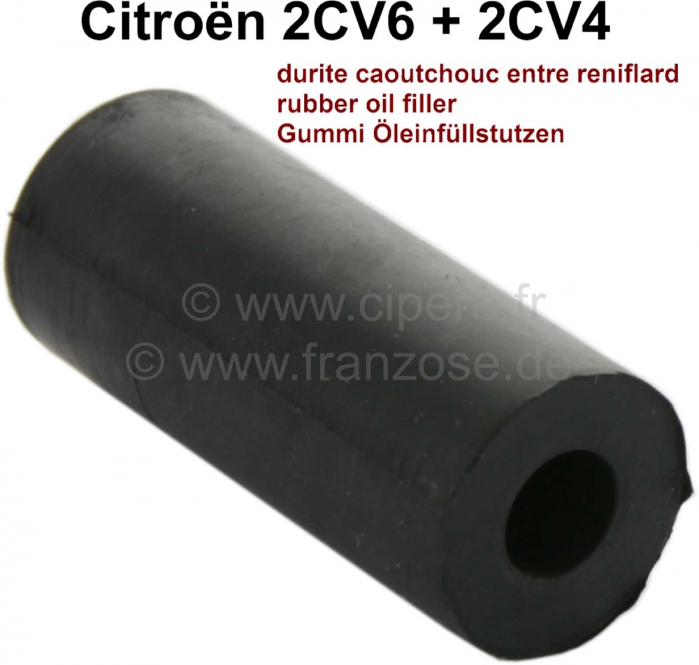 Citroen-2CV - Olievulopening aansluitrubber op de peilstok. Geschikt voor Citroen 2CV4 + 2CV6.