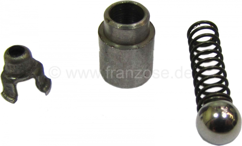 Citroen-2CV - Reparatieset oliedrukventiel voor Citroen 2CV6. Gemonteerd vanaf 1971, bestaande uit veer,