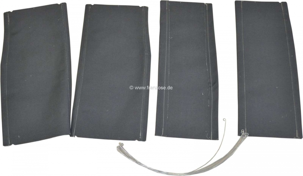 Citroen-2CV - Jute overtrek van stevige katoenen stof, voor 2 voorstoelen! De jute hoes is vervangen doo