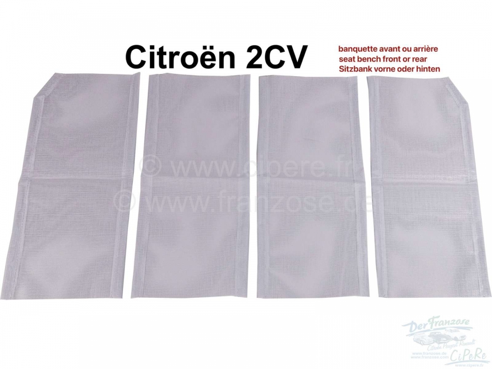 Citroen-2CV - Stoffen bekleding van versterkte kunststof - voor- of achterbank (voor de zitting + rugleu
