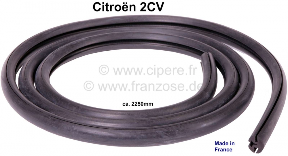 Alle - 2CV, achterruit afdichting voor strooibuis (geleverd zonder strooibuis). Totale lengte ong