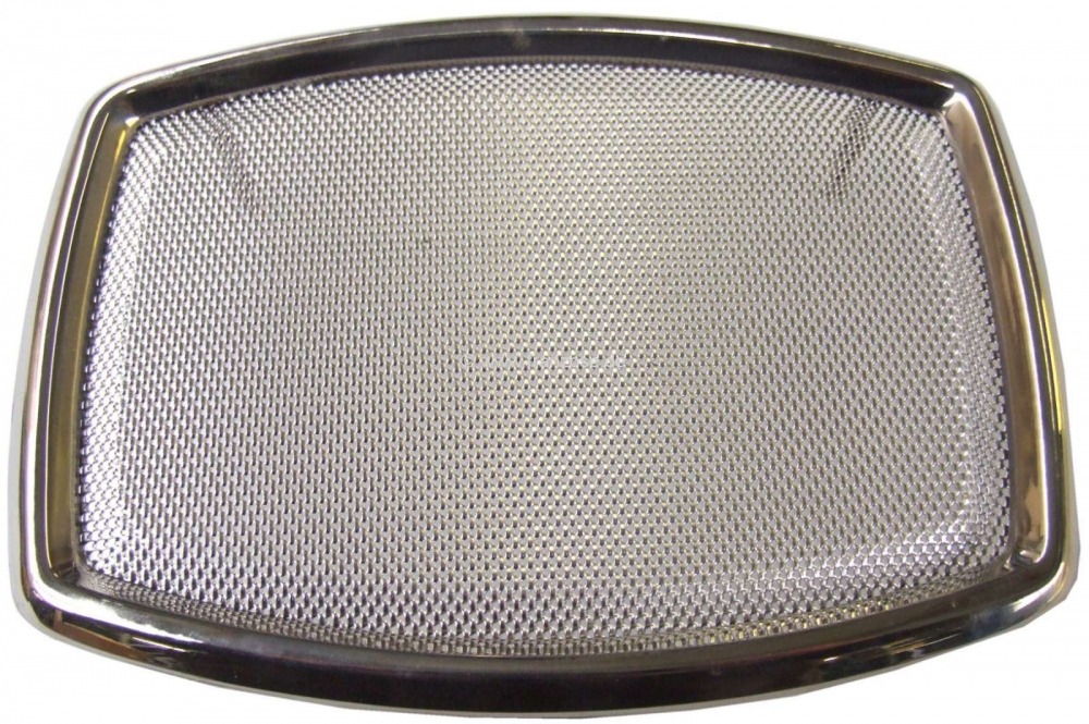 Citroen-2CV - Luidsprekerafdekking chroom, vierkant, 120x160mm. Universele pasvorm. Per stuk
