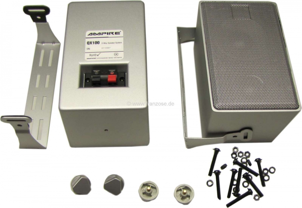 Sonstige-Citroen - Opbouwluidspreker met tweeter + woofer. Zeer eenvoudige vorm, zonder opdruk, LED's die kun