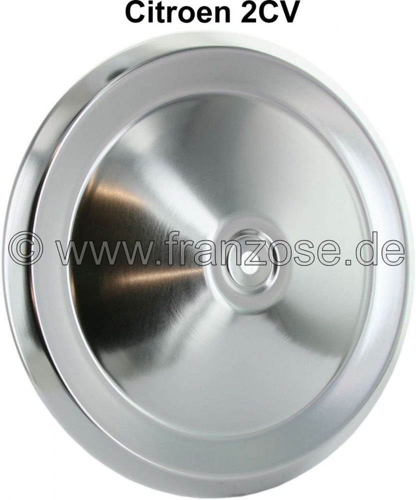 Citroen-2CV - Gepolijste wieldop. Origineel Citroën! Geschikt voor Citroen 2CV. Alleen geschikt bij geb