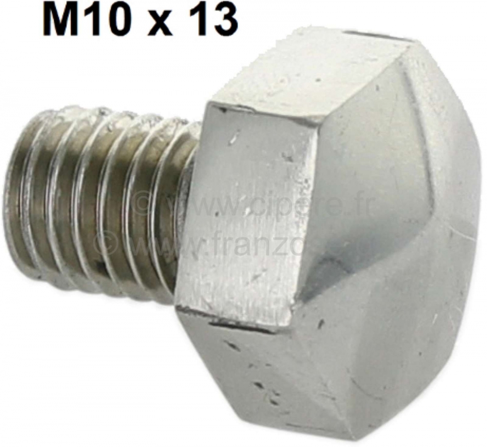 Citroen-2CV - Roestvrijstalen naafdopbout, voor Citroen 2CV. Origineel Citroën. Betere kwaliteit dan on