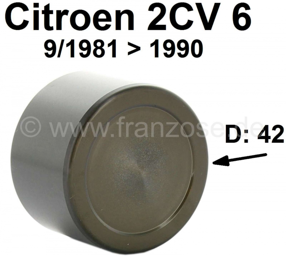 Citroen-2CV - Remzuiger voor de remklauw. Diameter: 42mm. Per stuk. Geschikt voor Citroen 2CV + Citroen 