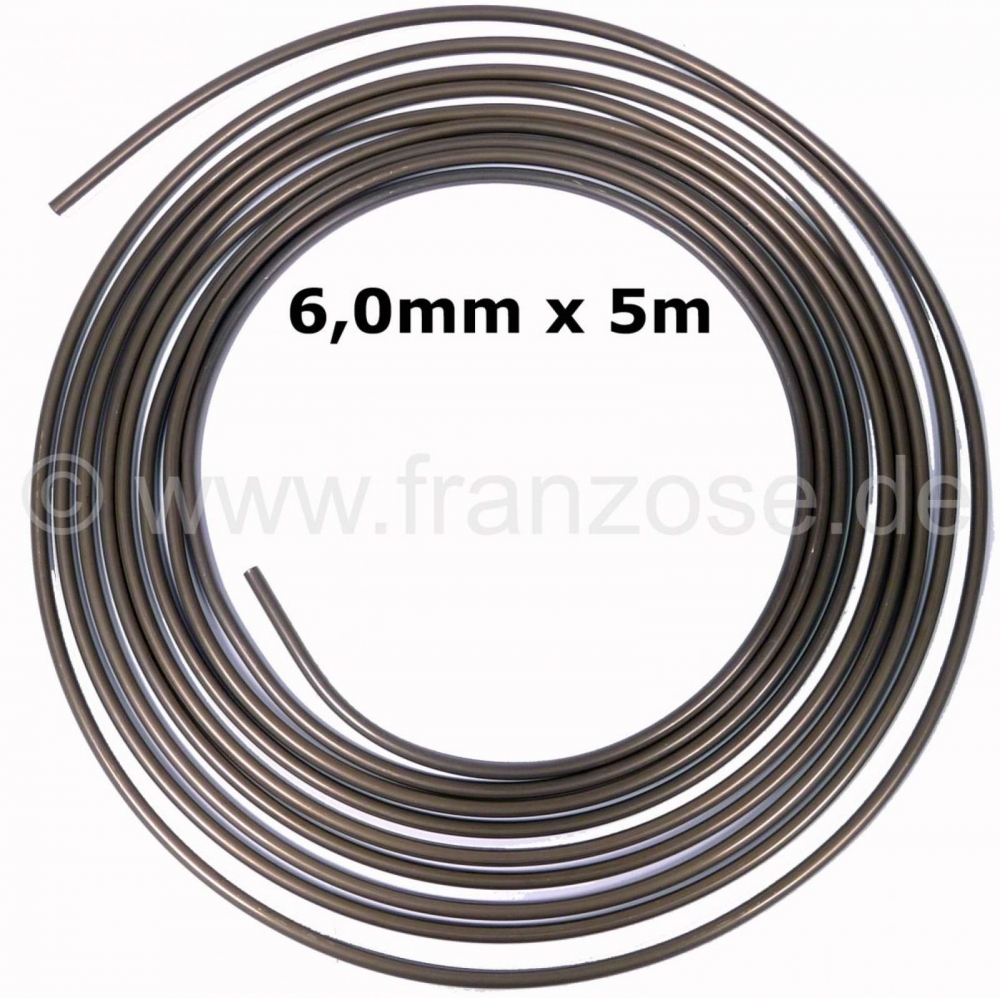 Sonstige-Citroen - Rem + hydraulische leiding. Diameter: 6,0 mm. Lengte: 5,00 meter. Materiaal: Kunifer (kope